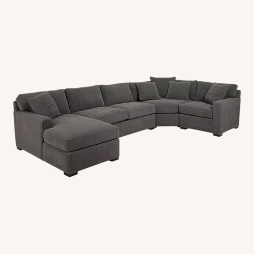Used Macy's Radley Dark Gray Fabric 3+ Piece Sectional for sale on AptDeco