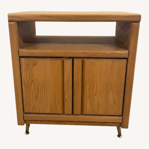 Used Mid Century Modern Wood Nightstand Cabinet for sale on AptDeco