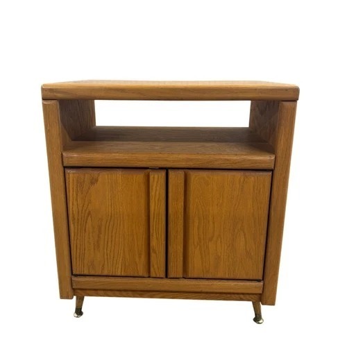 Used Mid Century Modern Wood Nightstand Cabinet for sale on AptDeco