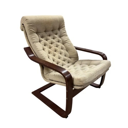 Used MCM Bentwood Lounge Chair Tufted Cushion for sale on AptDeco