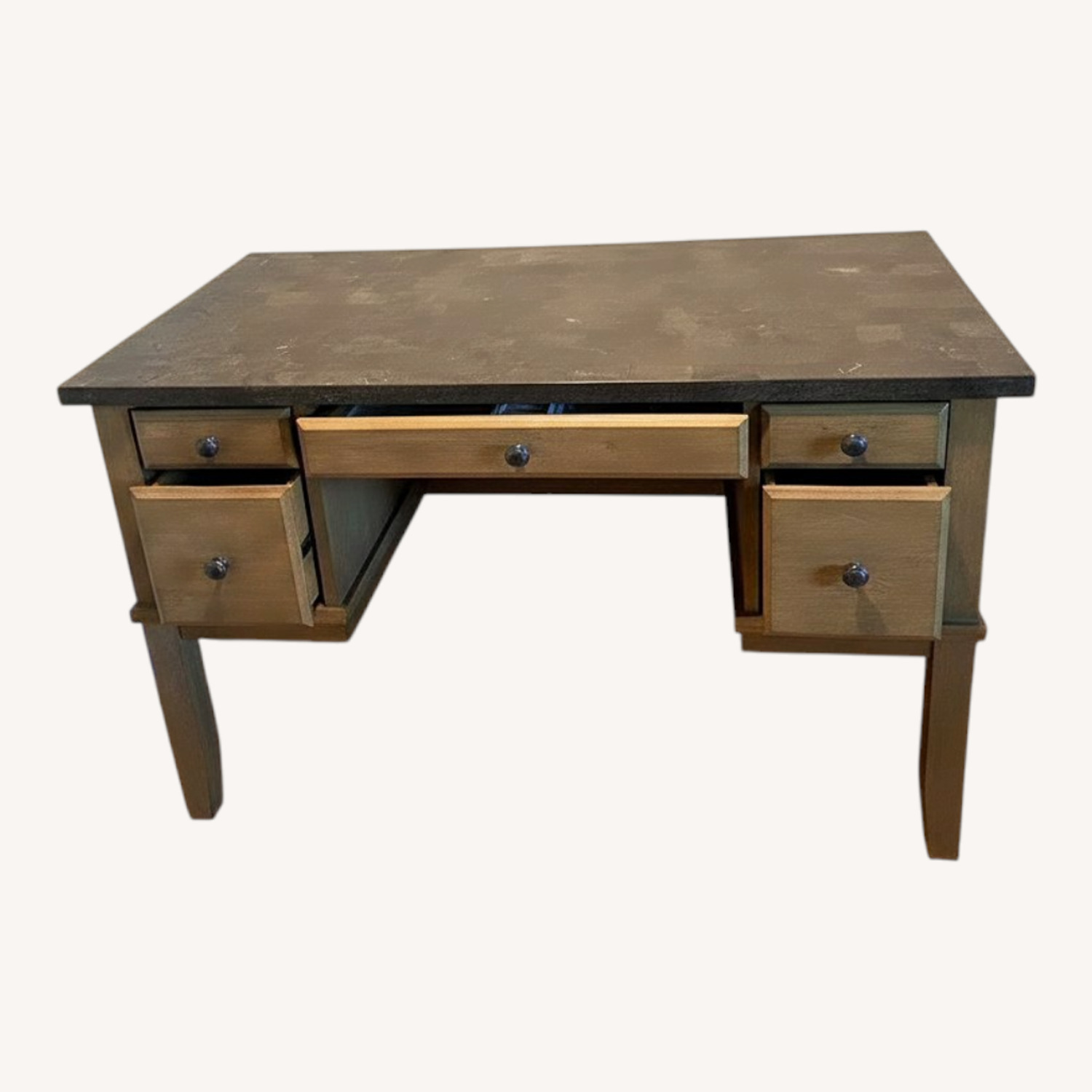 Granite Top Desk and Chair - image-0
