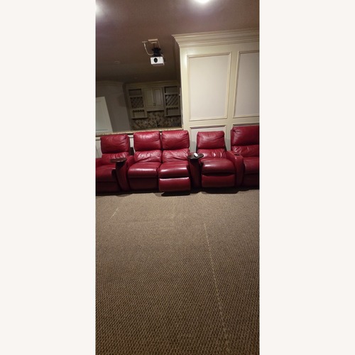 Used Luxury Leather Theatre Reclining Theatre Chairs for sale on AptDeco