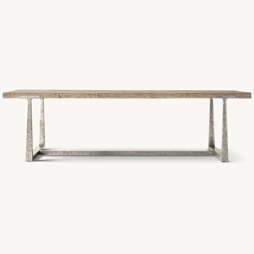 Used Restoration Hardware T Brace Natural Wood Dining Table for sale on AptDeco