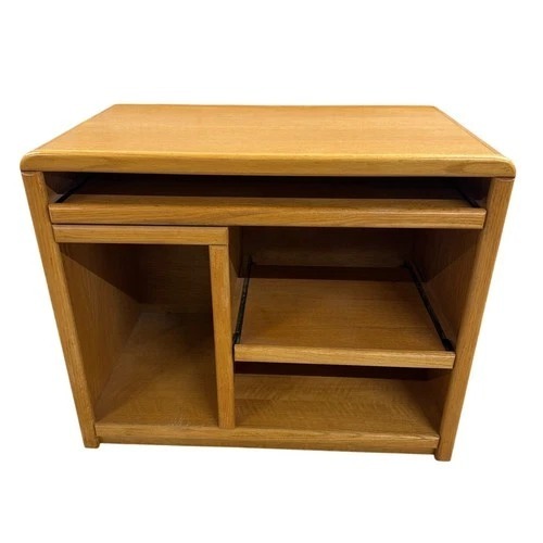 Used Oak TV Stand Media Console w Slide Shelf for sale on AptDeco
