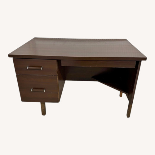 Used Mid Century Style Wood Writing Desk 3 Drawer for sale on AptDeco