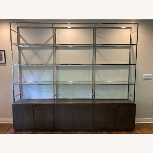 Used Restoration Hardware Duvall Brown Wood Bookcase Sideboard for sale on AptDeco