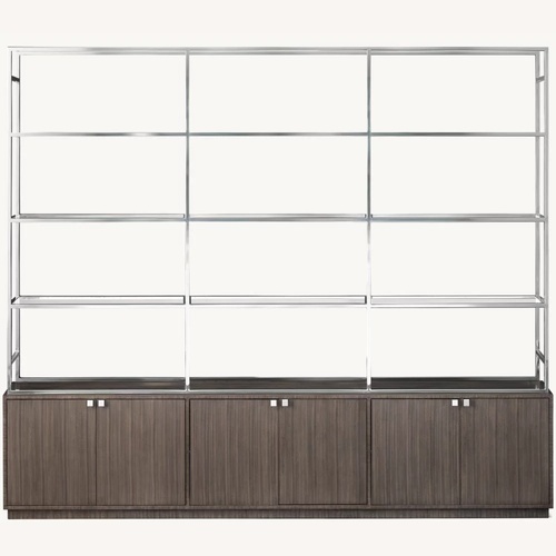 Used Restoration Hardware Duvall Brown Wood Bookcase Sideboard for sale on AptDeco