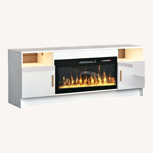 Used Kucreiheat Fireplace TV stand for sale on AptDeco
