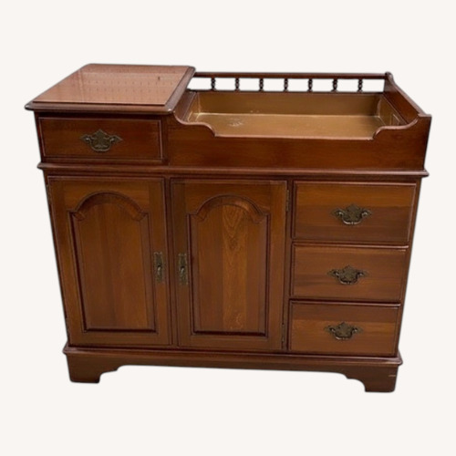 Used Ethan Allen Cherry Server Cabinet Dry Sink for sale on AptDeco