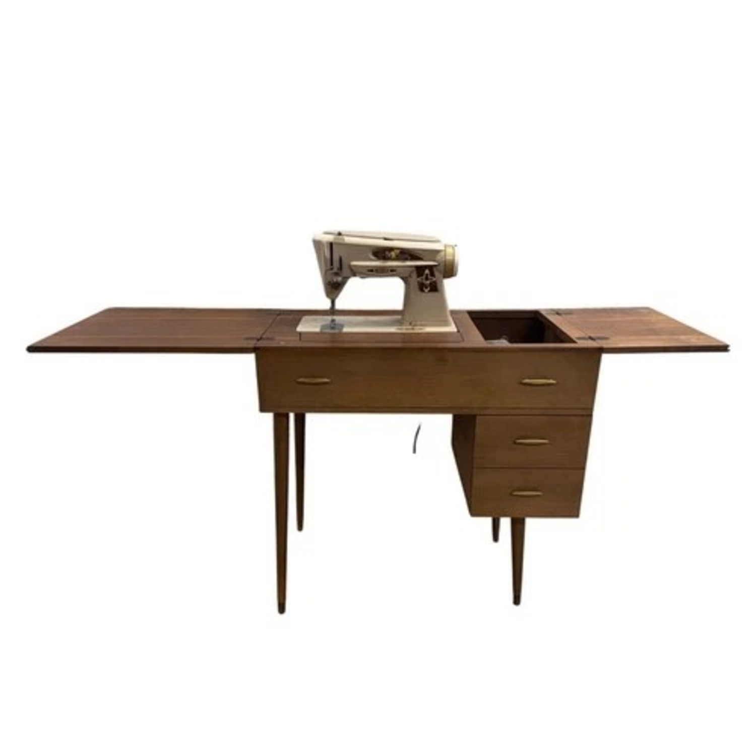 Singer 503 Sewing Cabinet Mid Century Flip Top - image-4