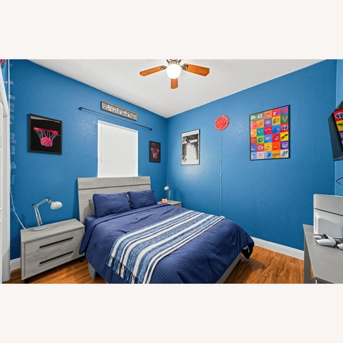 Used Light Gray Queen Bed for sale on AptDeco