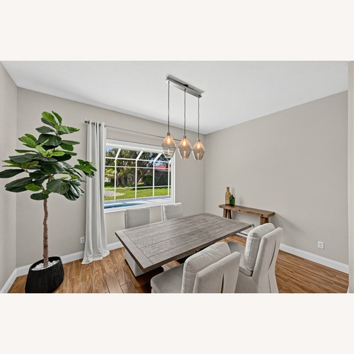 Used Light Gray Dining Set for sale on AptDeco