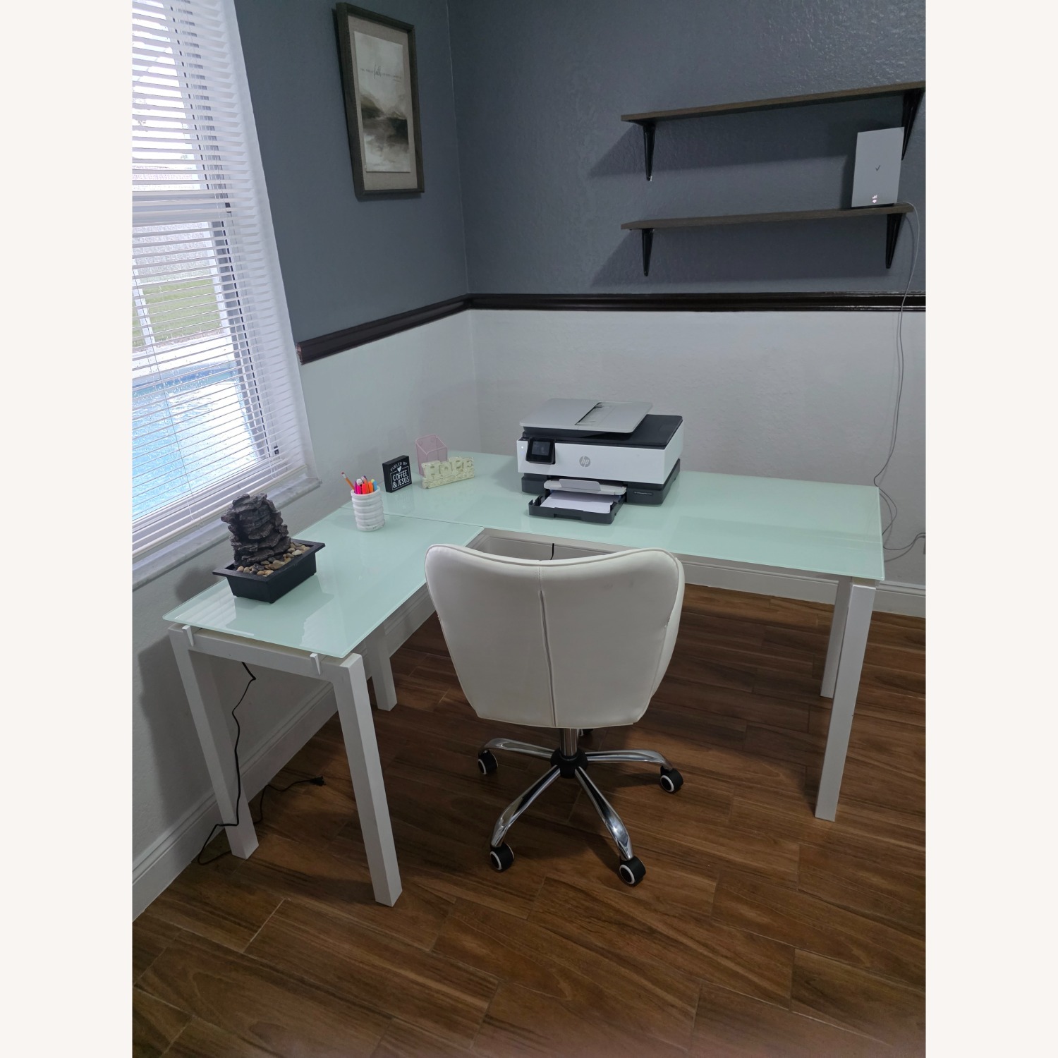 White Glass Desk - image-3