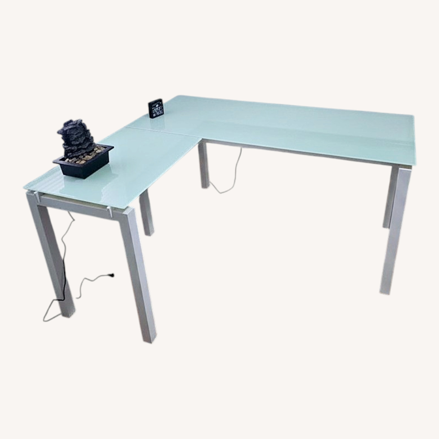 White Glass Desk - image-4