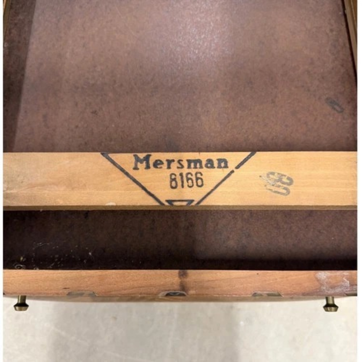 Mersman MCM End Tables Pair Drawer Shelf - image-9
