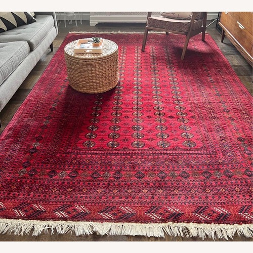 Used Afghani Handwoven Wool Tribal Rug for sale on AptDeco