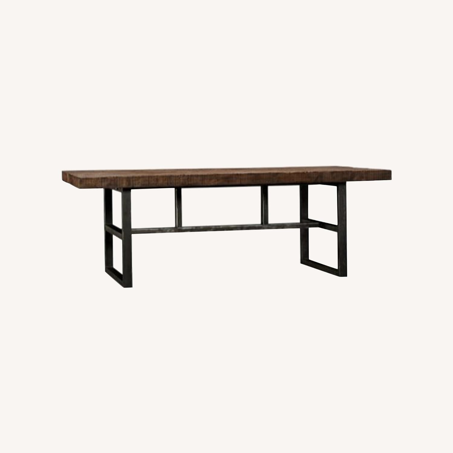 Griffin Reclaimed Wood Dining Table + 2 Benches - image-6