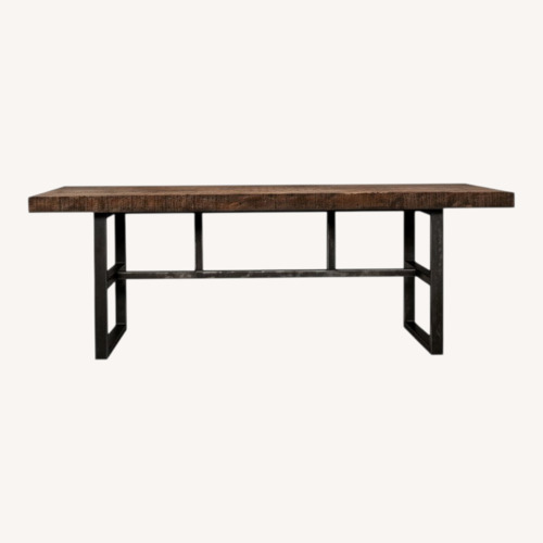 Used Griffin Reclaimed Wood Dining Table + 2 Benches for sale on AptDeco
