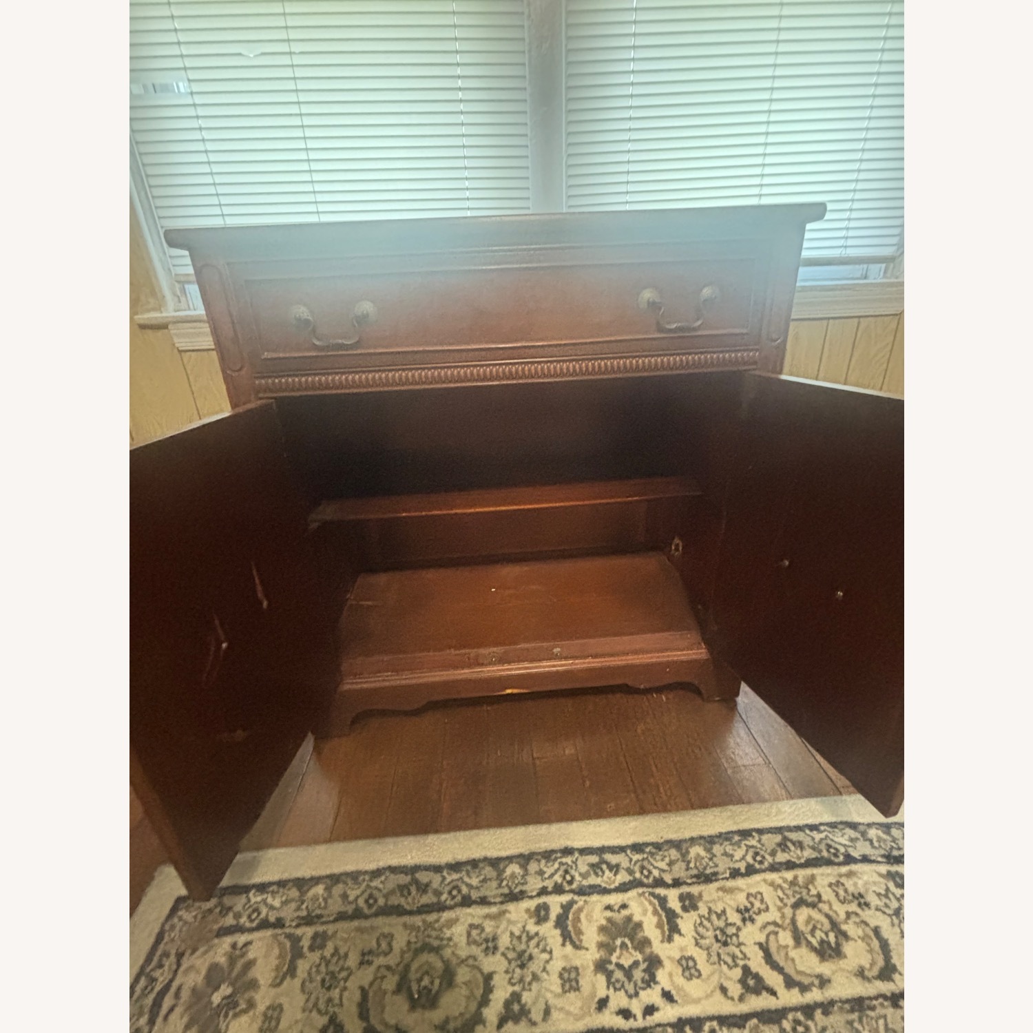 Vintage Wood Buffet Sideboard Cabinet - image-2