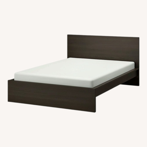 Used IKEA MALM Dark Brown Bed Frame for sale on AptDeco