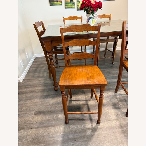 Used Vintage/Antique Finds Natural Wood Dining Set for sale on AptDeco