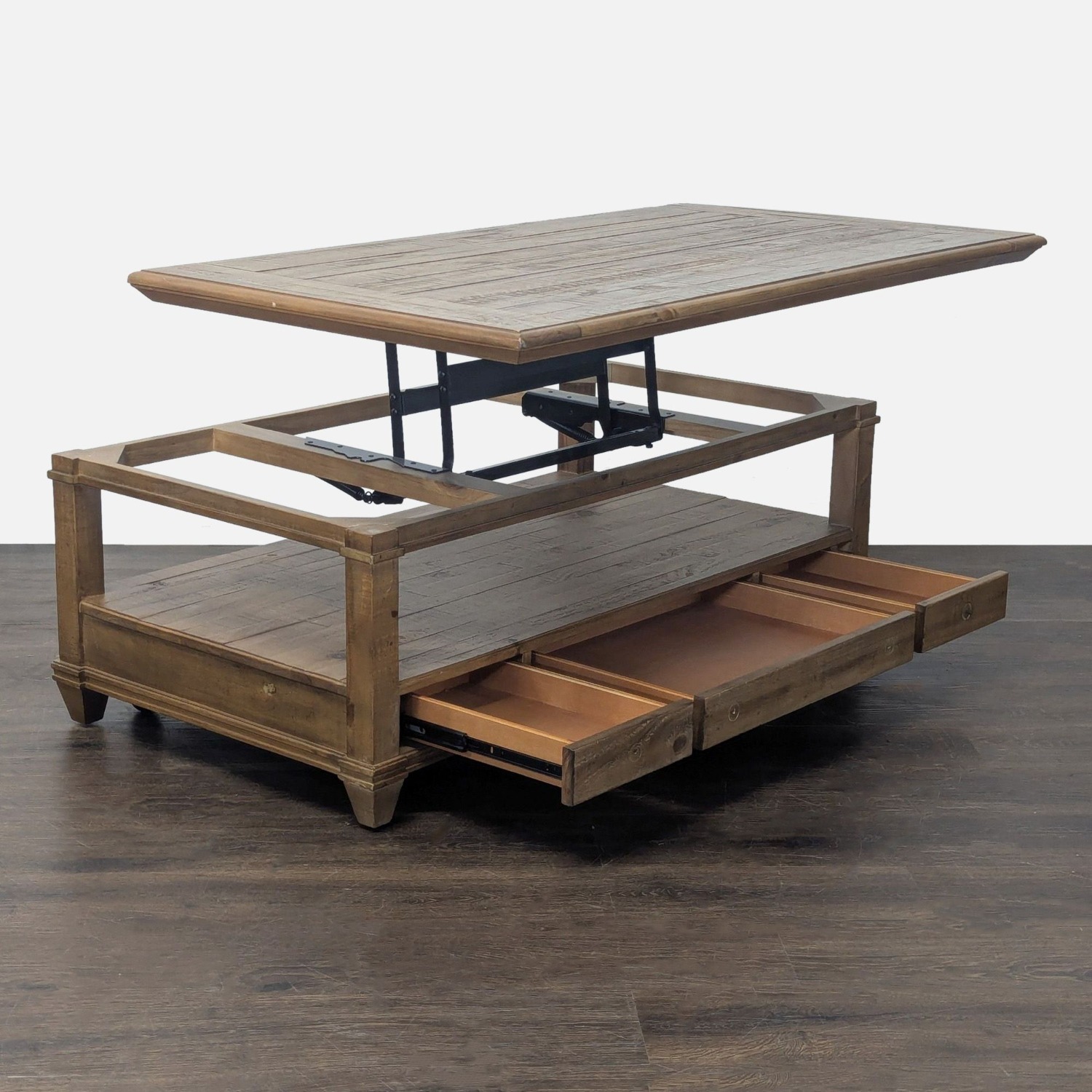 Rustic Lift-Top Coffee Table - image-5