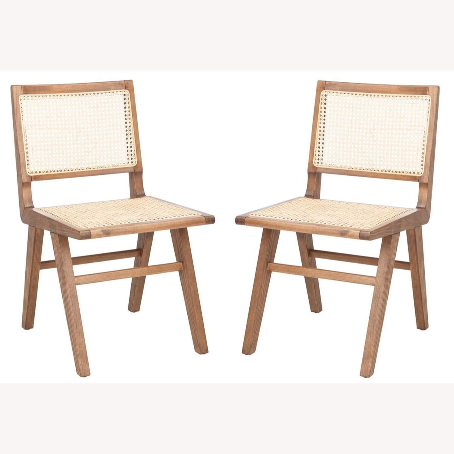 Safavieh Natural Wicker Dining Chairs - image-1