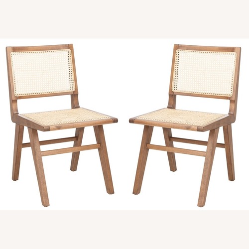 Used Safavieh Natural Wicker Dining Chairs for sale on AptDeco