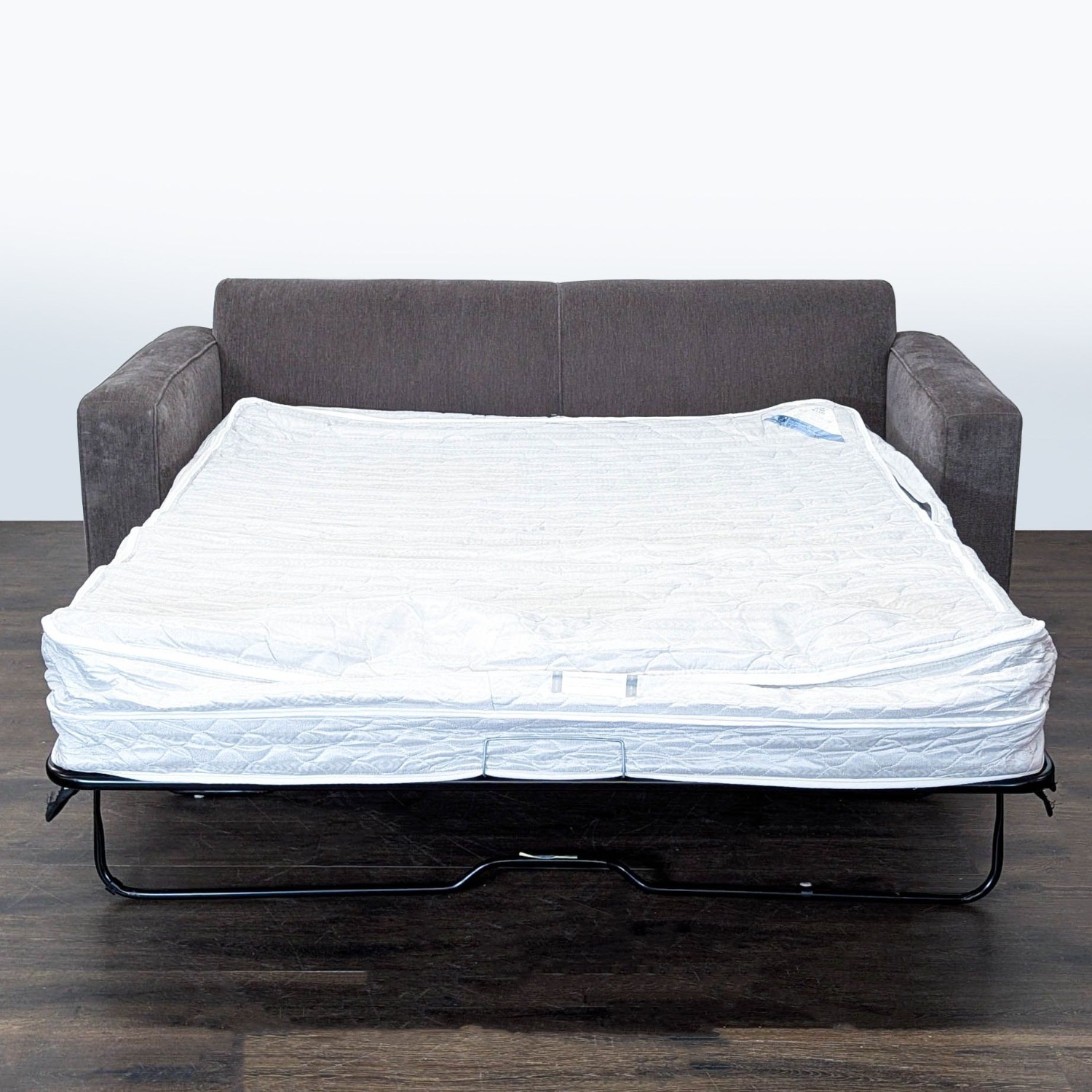 McCreary Modern Gray Sleeper Sofa with Wide Arms - image-7