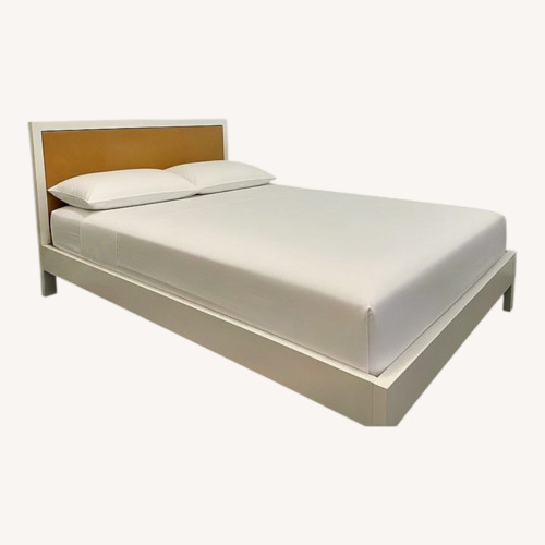 Used Custom Full Bed with Felt Headboard for sale on AptDeco