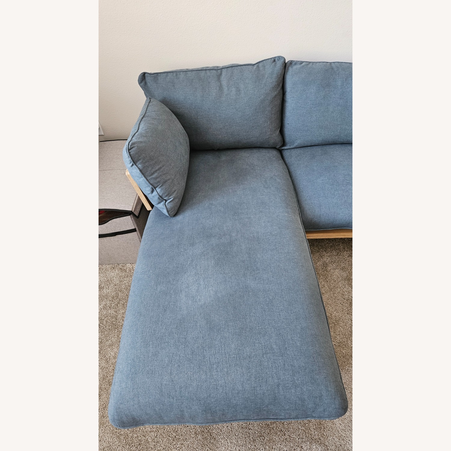 Floyd Blue Fabric Birch Frame 3-Seater with Chaise - image-5