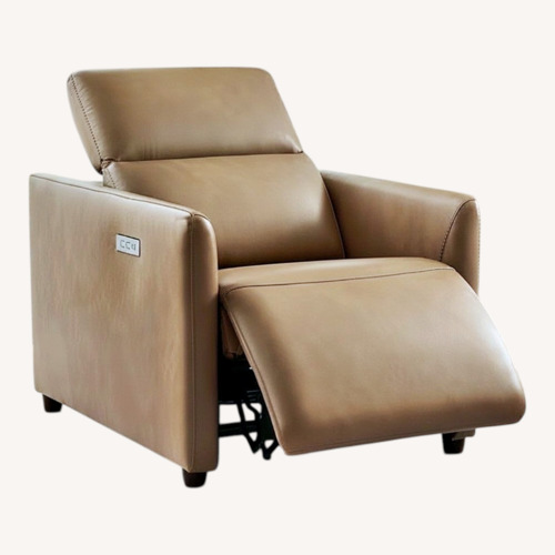 Used Gavi Saddle Faux Leather Power Recliner for sale on AptDeco