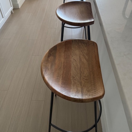 Used West Elm Natural Wood Stools for sale on AptDeco
