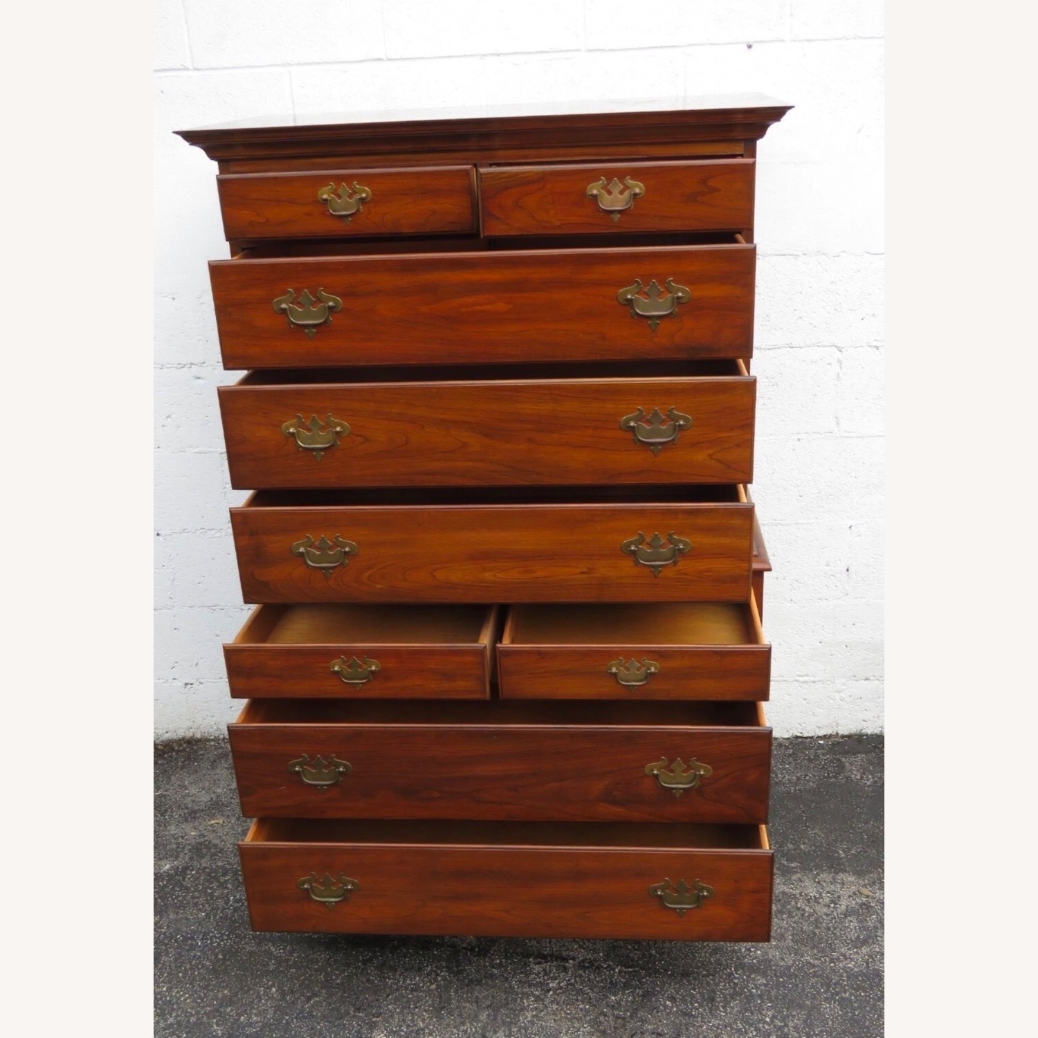 Antique Tall Chest of Draws - image-3