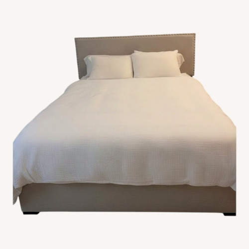Used Oat/Grey Storage Bedframe for sale on AptDeco