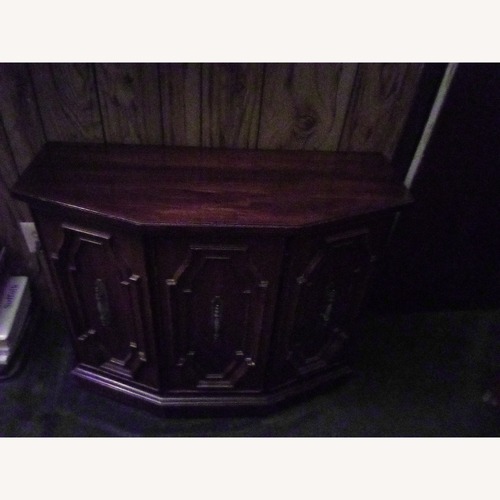Used Vintage Wooden Table With Storage Underneath for sale on AptDeco