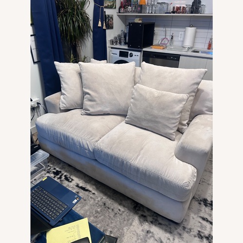 Used Z Gallerie Stella Natural Fabric 2 Seater Sofa for sale on AptDeco