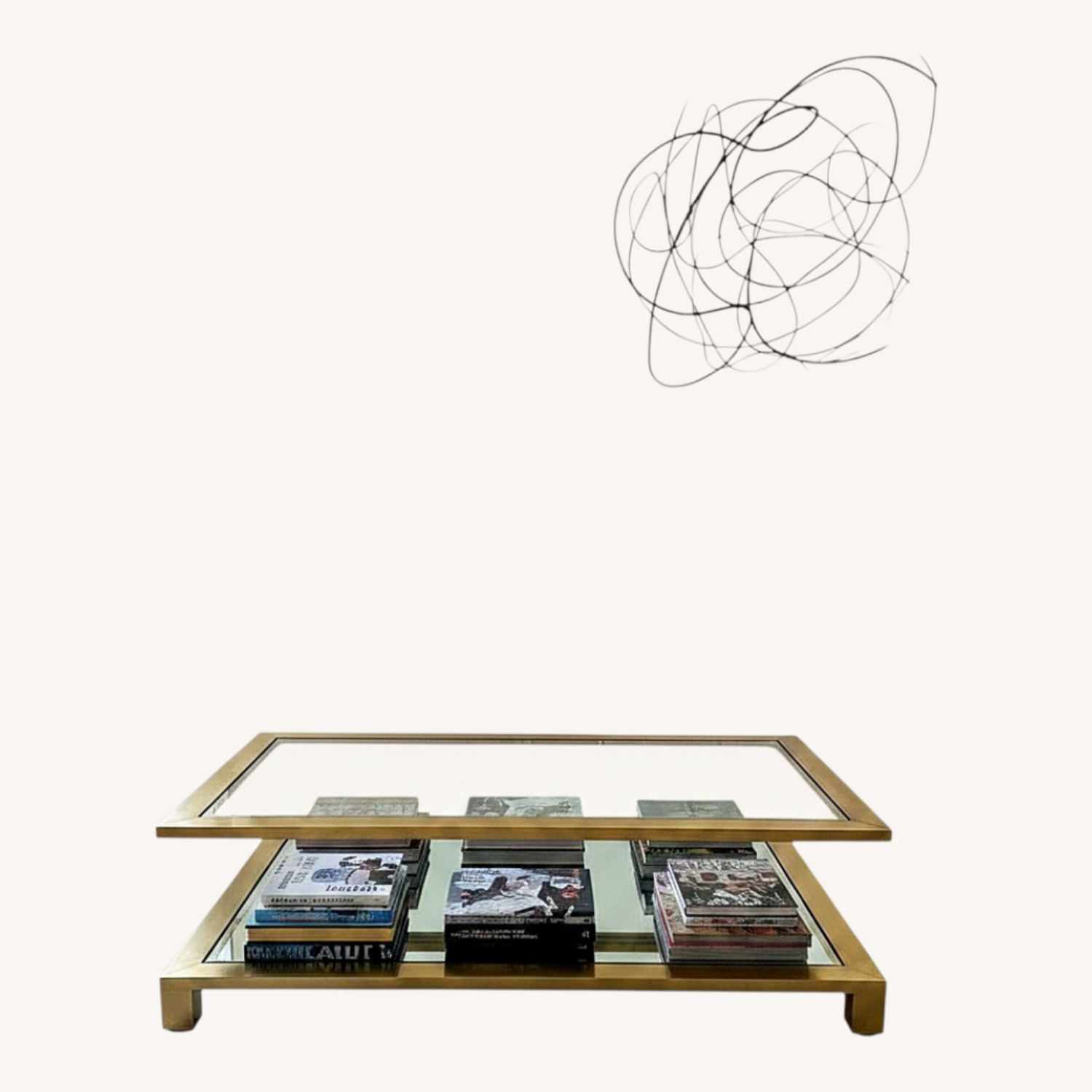 Brass and Lucite Coffee Table - image-5