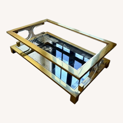 Used Brass and Lucite Coffee Table for sale on AptDeco