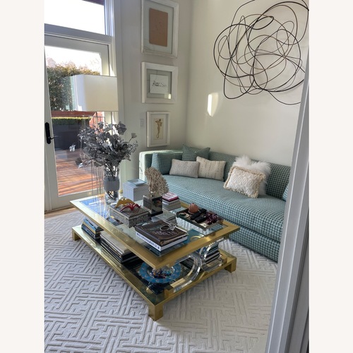 Used Brass and Lucite Coffee Table for sale on AptDeco