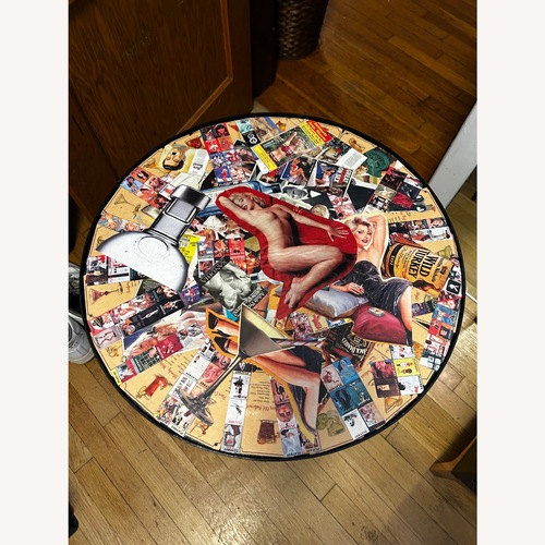 Used ONE-OF-ONE Playboy / Marilyn Monroe Pop-Art Table for sale on AptDeco