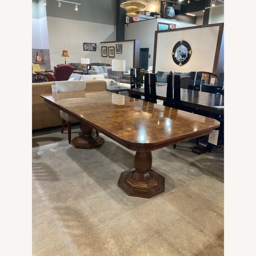 Used Henredon Double Pedestal Burl Dining Table for sale on AptDeco