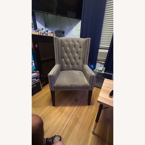 Used Z Gallerie Light Gray Fabric Armchair for sale on AptDeco