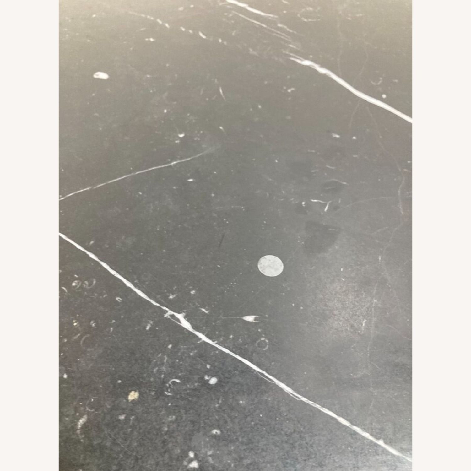 Modern Marble Top & Steel Base Dining Table - image-8
