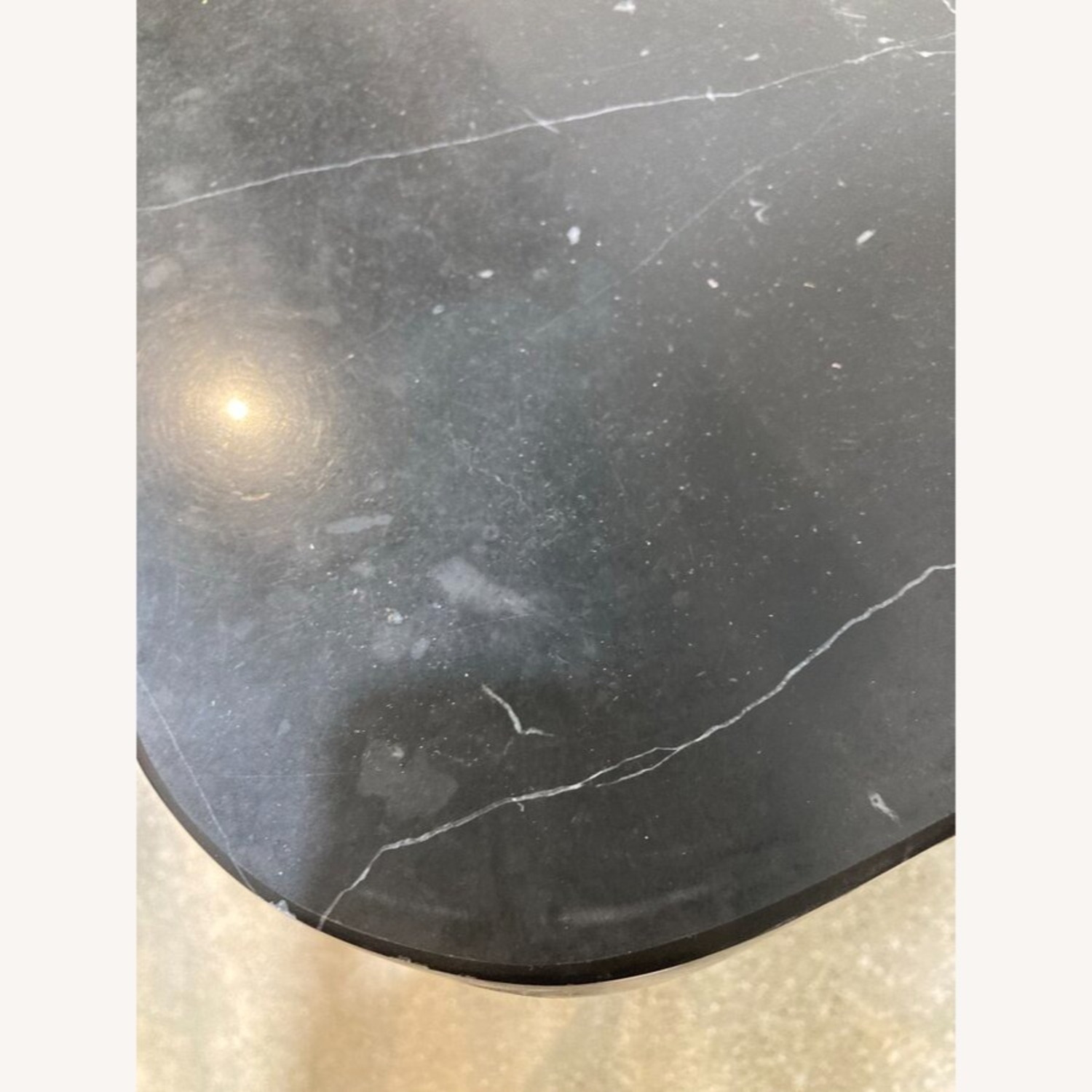 Modern Marble Top & Steel Base Dining Table - image-6