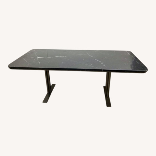 Used Modern Marble Top & Steel Base Dining Table for sale on AptDeco