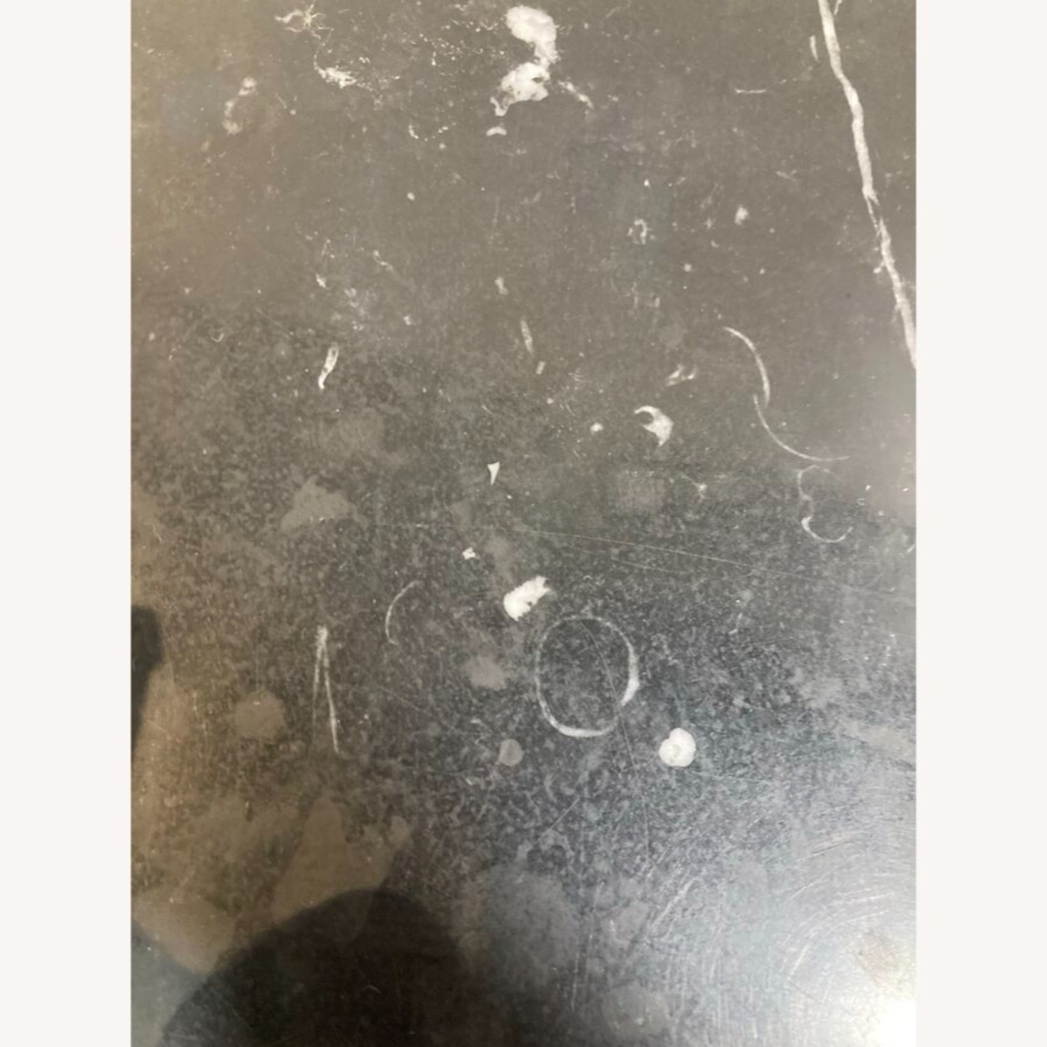 Modern Marble Top & Steel Base Dining Table - image-10