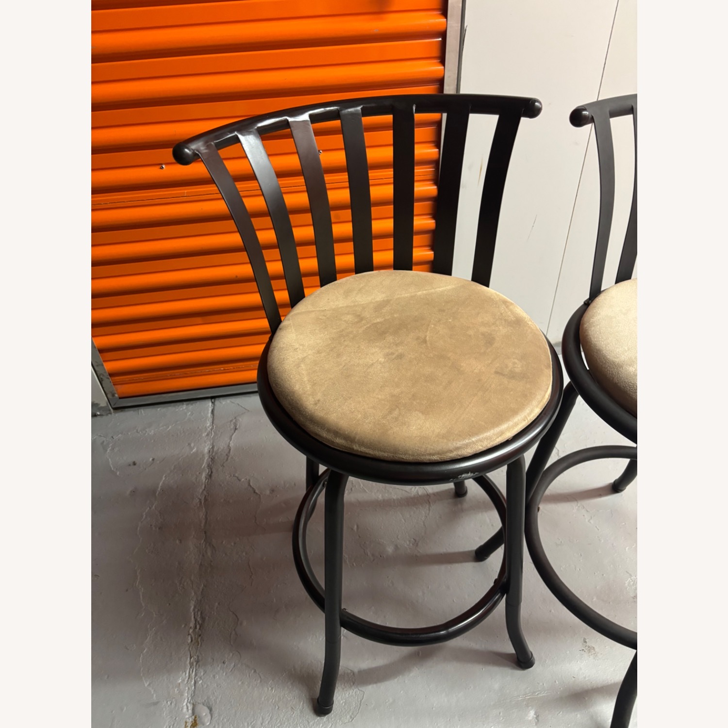Black and Tan Pub Stool Pair - image-3