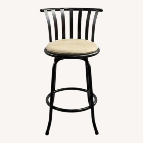 Used Black and Tan Pub Stool Pair for sale on AptDeco