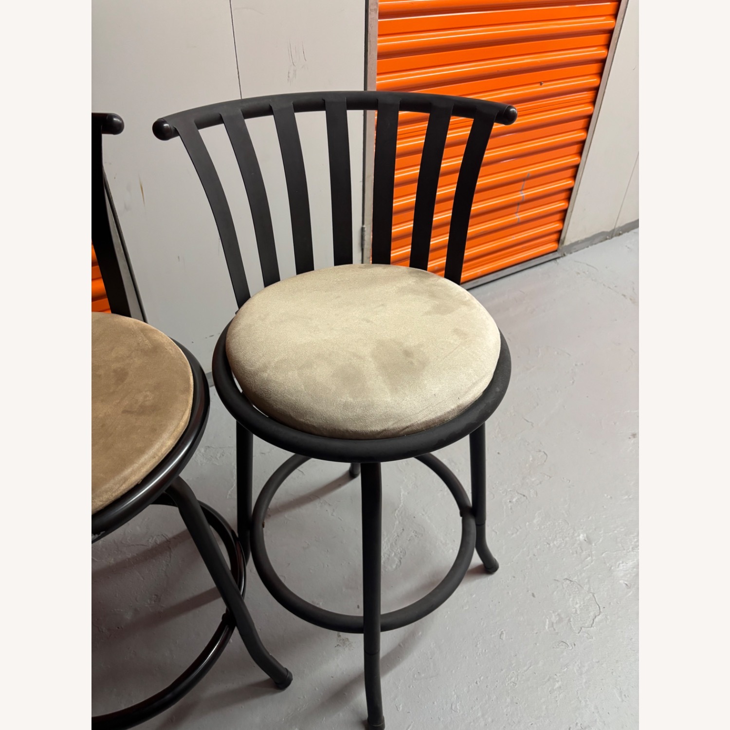Black and Tan Pub Stool Pair - image-2